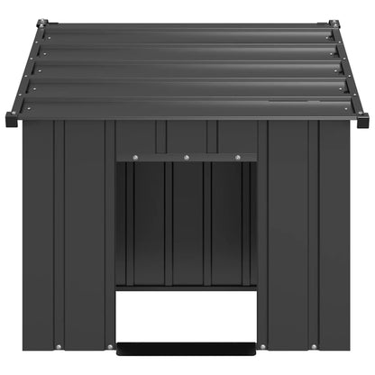 Caseta Para Perros Con Techo Acero Galvanizado 83x130x85 Cm_2
