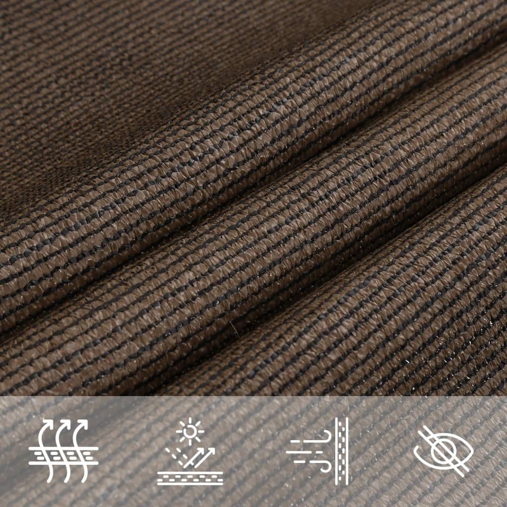 Vidaxl Toldo De Vela Hdpe Marrón 160 G/m² 5x6x6 M_4