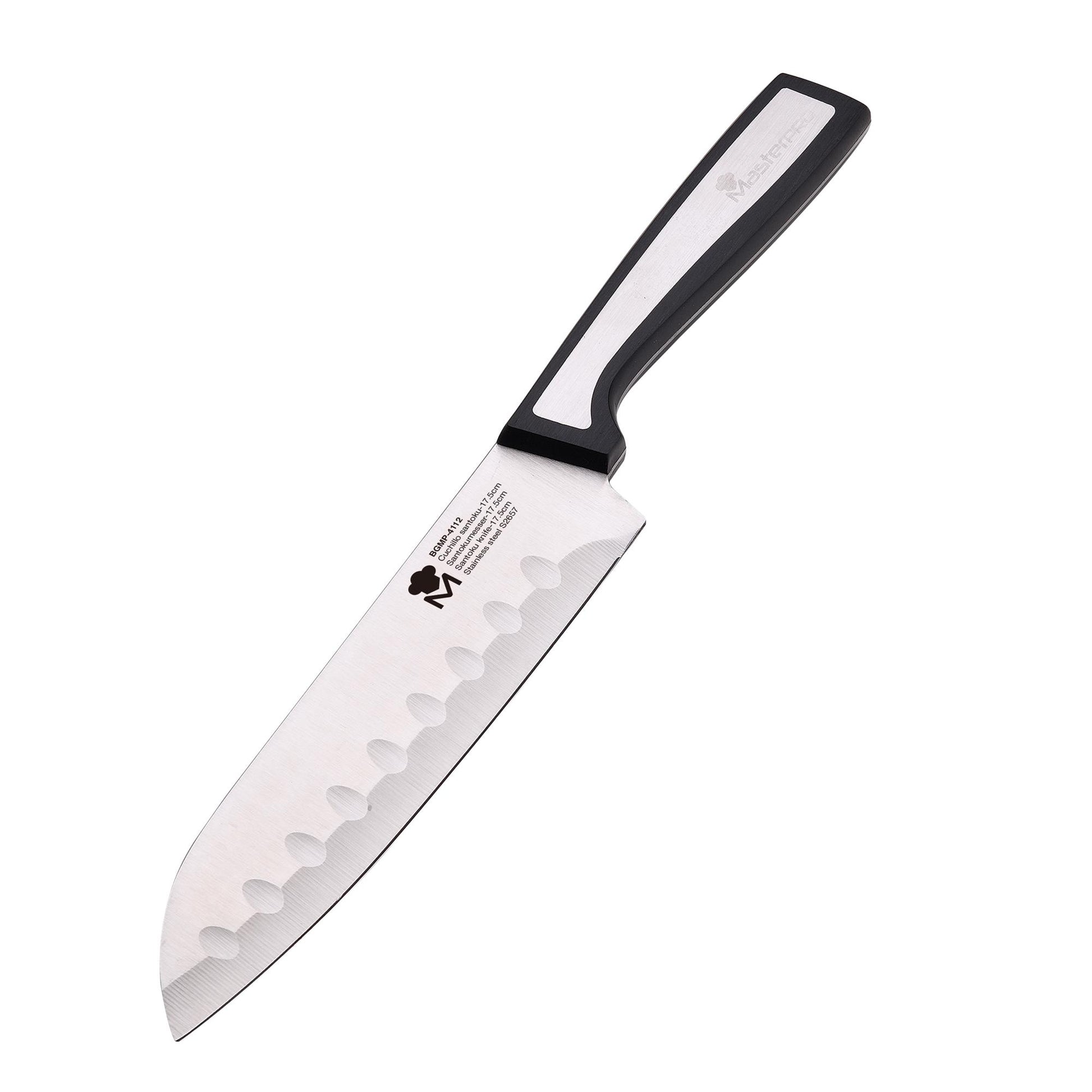 Cuchillo Santoku 17,5cm Sharp En Acero Inoxidable Masterpro_0