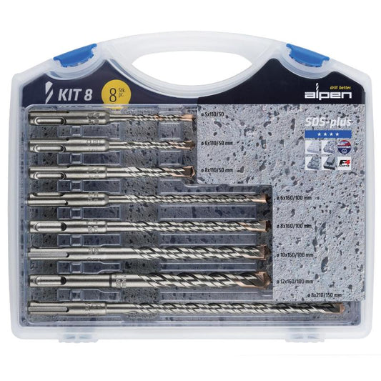 Estuche Brocas Alpen Sds Plus 8 Piezas Kit_0