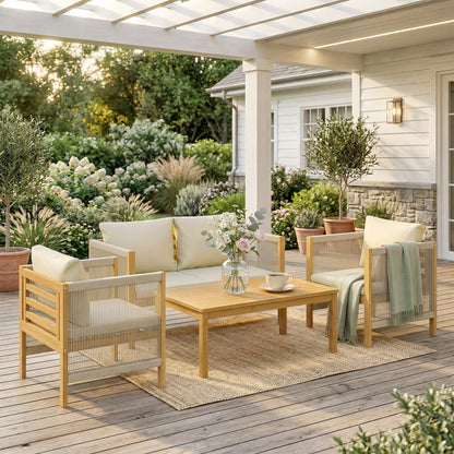 Outsunny Conjunto De Jardín Exterior De 4 Piezas_1
