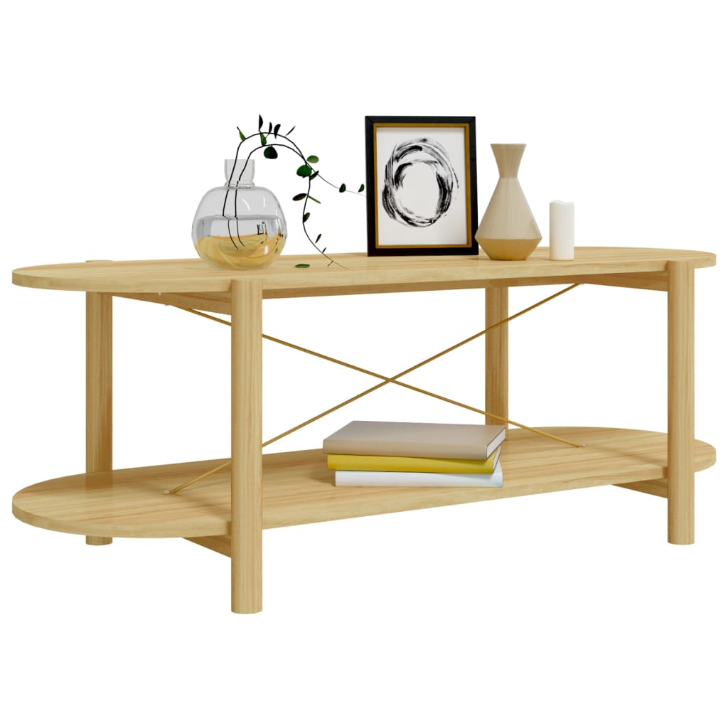 Mesa De Centro Madera Contrachapada 110x48x40 Cm_2