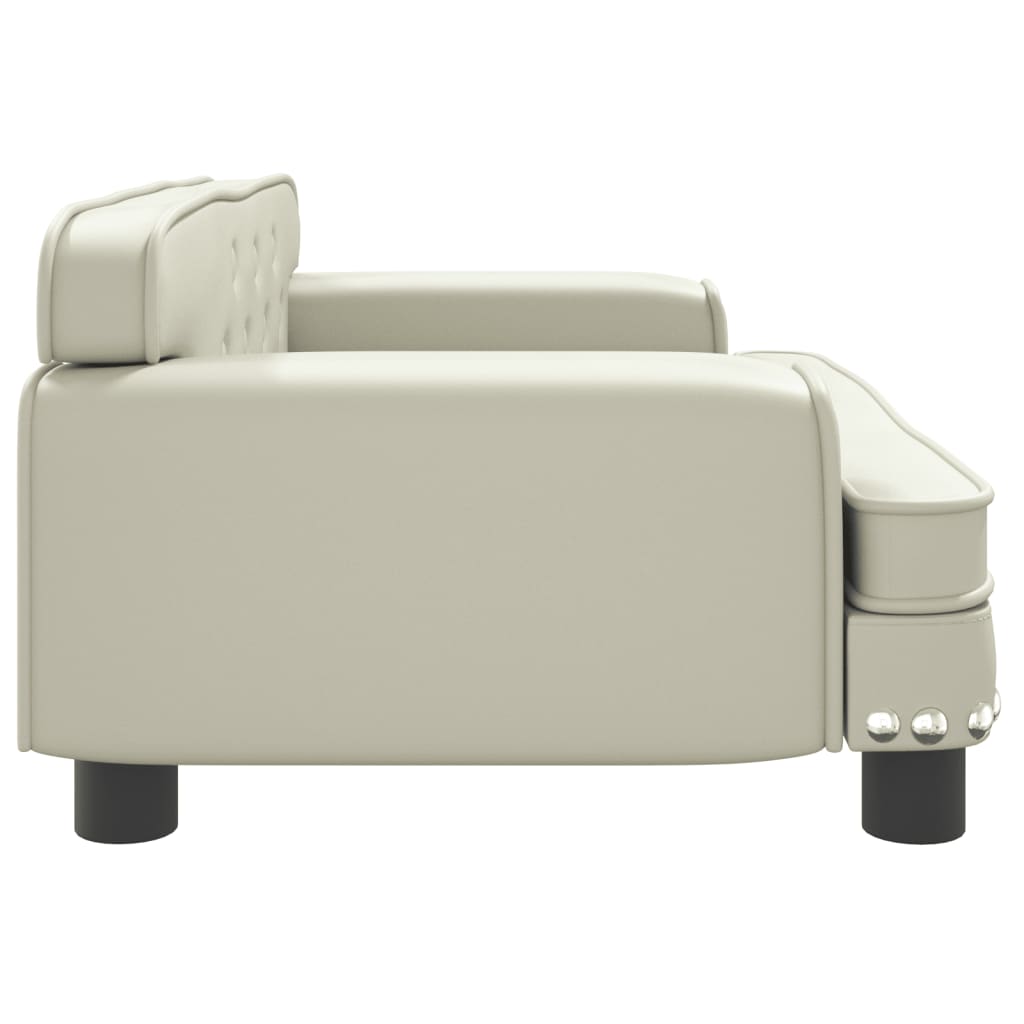 Cama Para Perros De Cuero Sintético Crema 70x45x30 Cm / Vetonek_0