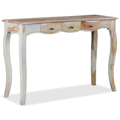 Mesa Consola Con 3 Cajones Madera Maciza Sheesham 110x40x76 Cm_2