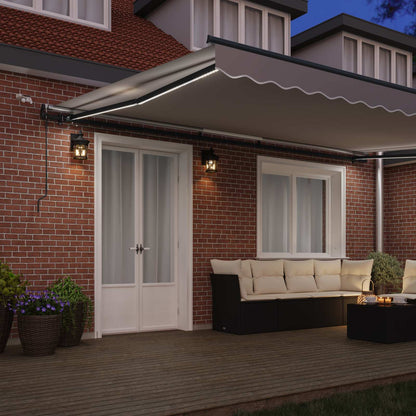 Toldo Retráctil Gris Claro 500 X 300 Cm Poliéster_2