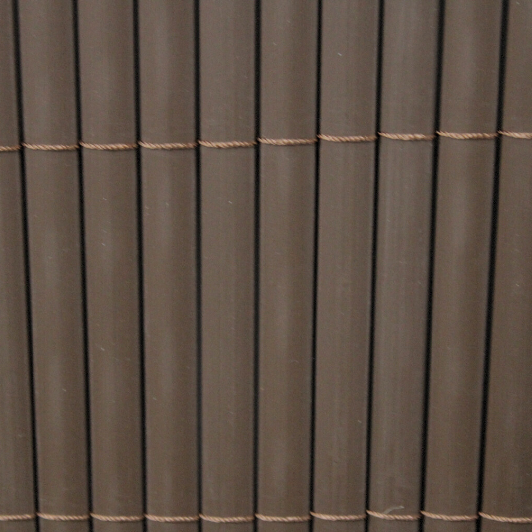 Cañizo Pvc Doble Cara| 1x3 M| Color Marron| Lamas 11 Mm| Composición 100% Pvc| Bridas De Sujeción Incluidas_3
