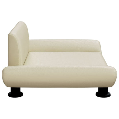 Cama Para Perros De Cuero Sintético Crema 70x45x28 Cm / Vetonek_2