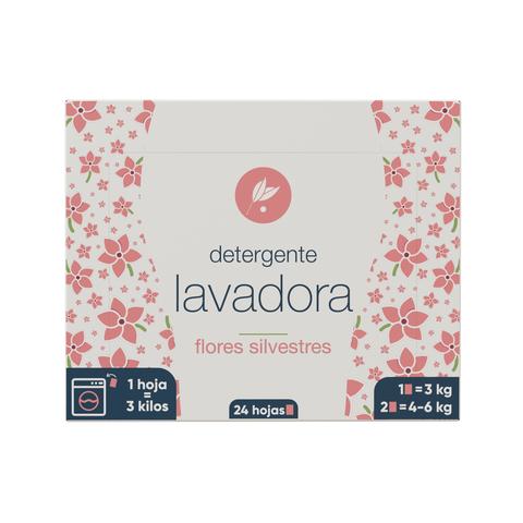Detergente Lavadora en Láminas Flores silvestres Neletab 24 uds