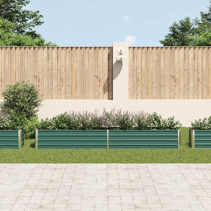 Arriate De Jardín De Acero Galvanizado Verde 320x40x45 Cm_2