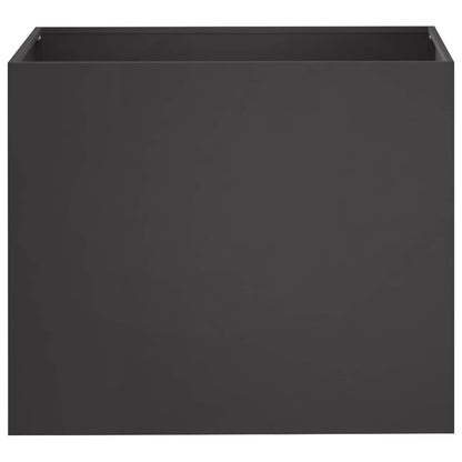 Macetero De Jardín Negro 50 X 40 X 50 Cm Acero Laminado En Frío_2