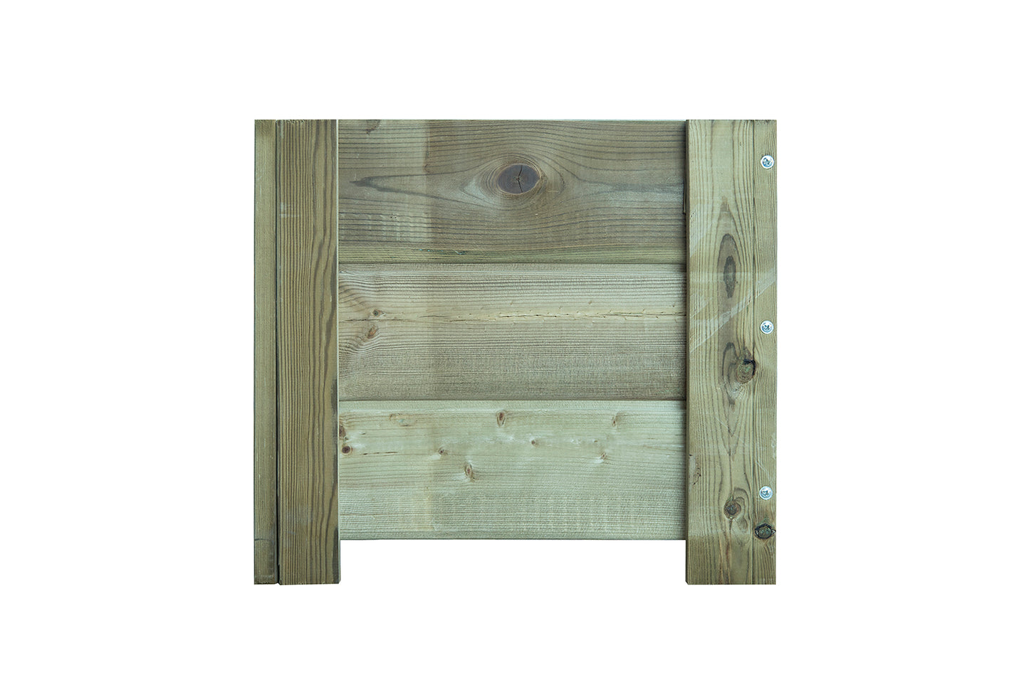 Macetero Elche Cuadrado De Madera Tratada Autoclave Riesgo Iv De 60 X 60 X 52 Cm 105l Para Exterior..