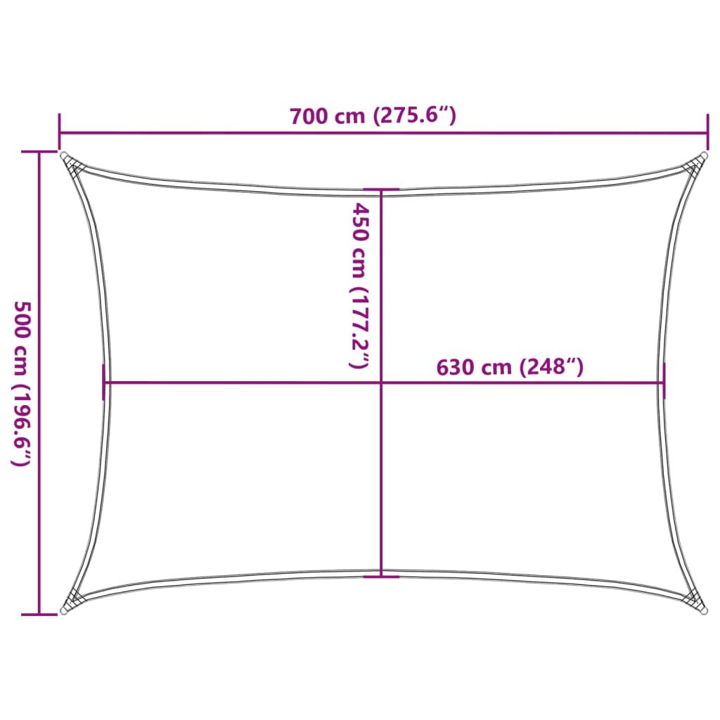 Vidaxl Toldo De Vela Hdpe Verde Claro 160 G/m² 5x7 M_2