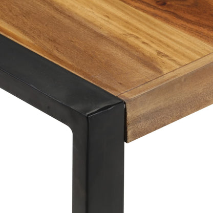 Mesa De Centro De Madera Maciza 120x120x40 Cm_2