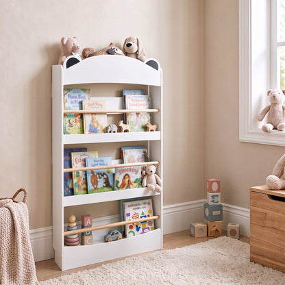 Estante Infantil Para Livros Aiyaplay Aglomerado De Madeira, Mdf Branco_3