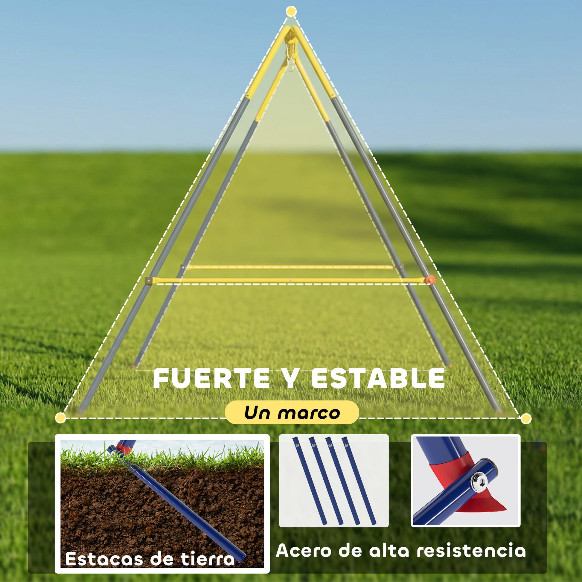 Aiyaplay Estructura De Columpio Infantil Plegable_3