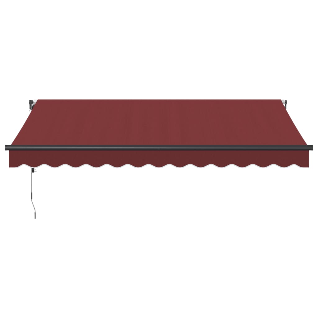 Toldo Retráctil Automático Con Leds Burdeos 350x250 Cm_3
