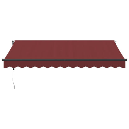 Toldo Retráctil Automático Con Leds Burdeos 350x250 Cm_3