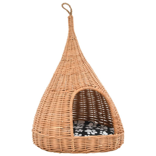 Casa Para Gatos Con Cojín Y Forma De Tipi Sauce Natural 40x60cm_0