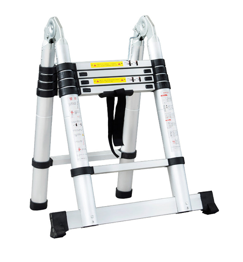 Escalera Teléscopica De Aluminio 3,2 M Articulada Con Estabilizador_0