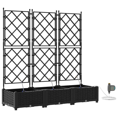 Vidaxl Jardineras Negro 120 X 40 X 126 Cm Acero_0