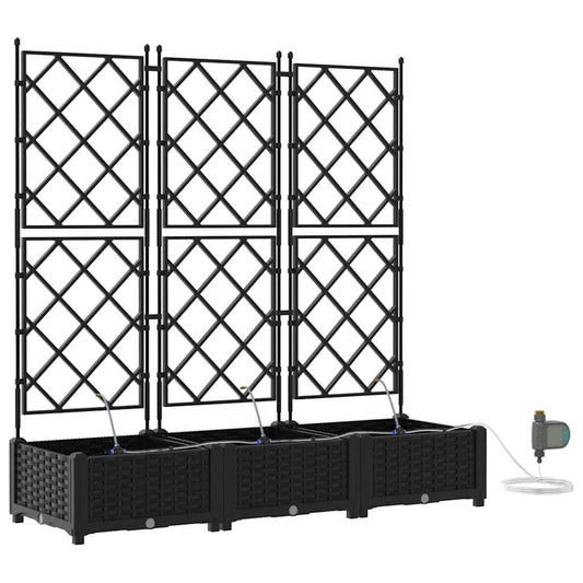 Vidaxl Jardineras Negro 120 X 40 X 126 Cm Acero_0