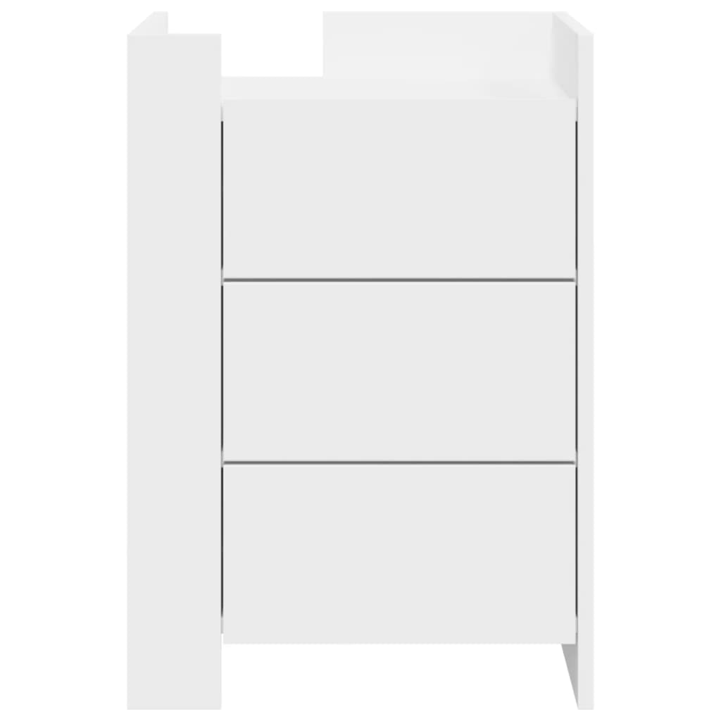 Mesita De Noche Madera De Ingeniería Blanco 45x50x65 Cm_2
