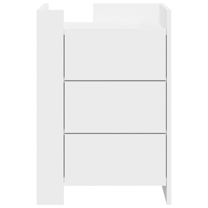 Mesita De Noche Madera De Ingeniería Blanco 45x50x65 Cm_2