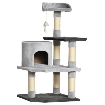Pawhut Árbol Para Gatos Rascador Grande Con Plataformas Casetas Ratón De Juego_0