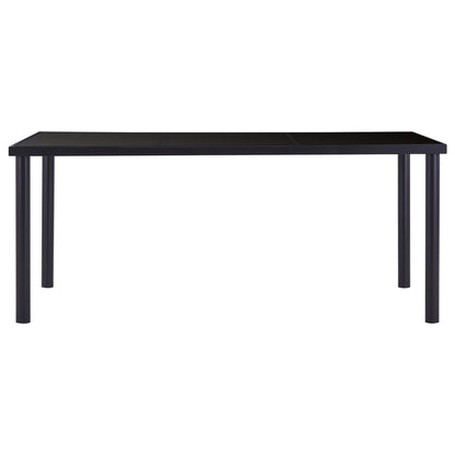 Mesa De Comedor De Vidrio Templado Negro 180x90x75 Cm_0