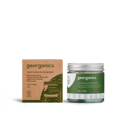 Blanqueador Dental en polvo Bicarbonato y Árbol de Té Georganics 60 ml