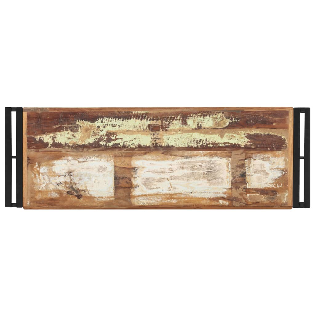 Mesa Consola De Madera Maciza Reciclada 90x30x75 Cm_1