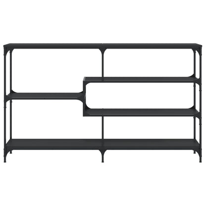 Mesa Consola Madera De Ingeniería Negra 160x32x95 Cm_2