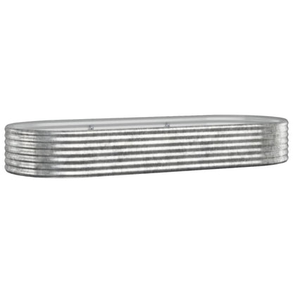 Jardinera Arriate Acero Galvanizado Plata 249x100x36 Cm_0