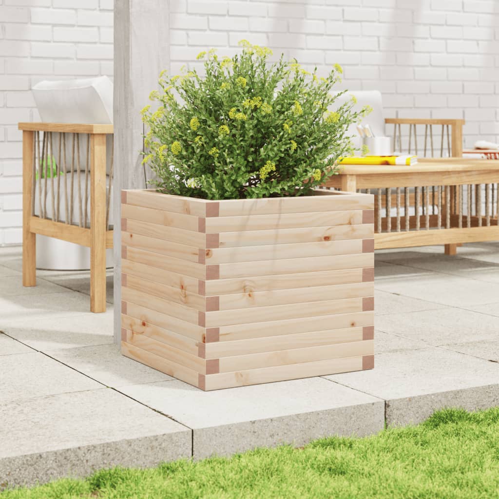 Jardinera De Madera Maciza De Pino 50x50x46 Cm_2