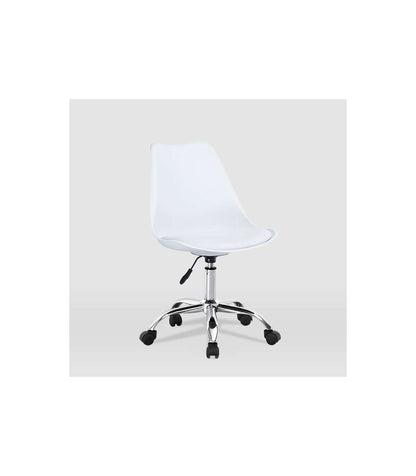 Silla De Oficina Adriana Acabado Blanco. Alto: 85.5-100.5cm Ancho: 47.5cm Fondo: 54.5cm._5