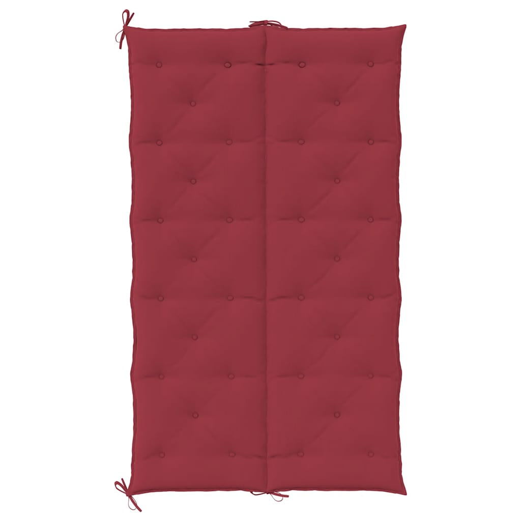 Vidaxl Cojín De Banco De Jardín Tela Oxford Rojo Tinto 180x(50+50)x7cm_4