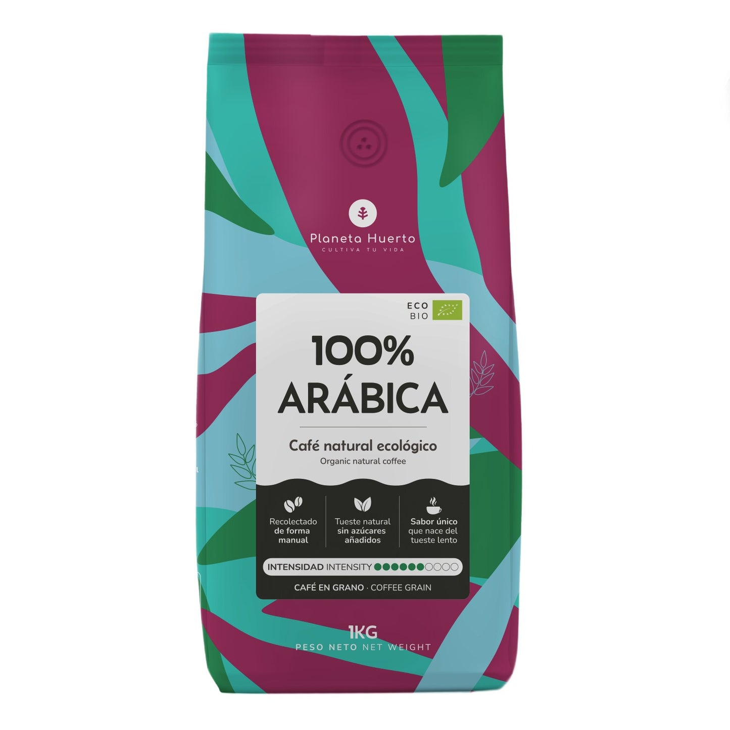 Pack 6x Café en grano Eco 100% Arábica Planeta Huerto 1 Kg