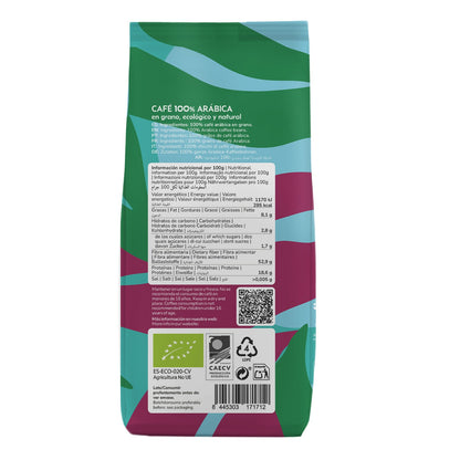 Pack 6x Café en grano Eco 100% Arábica Planeta Huerto 1 Kg