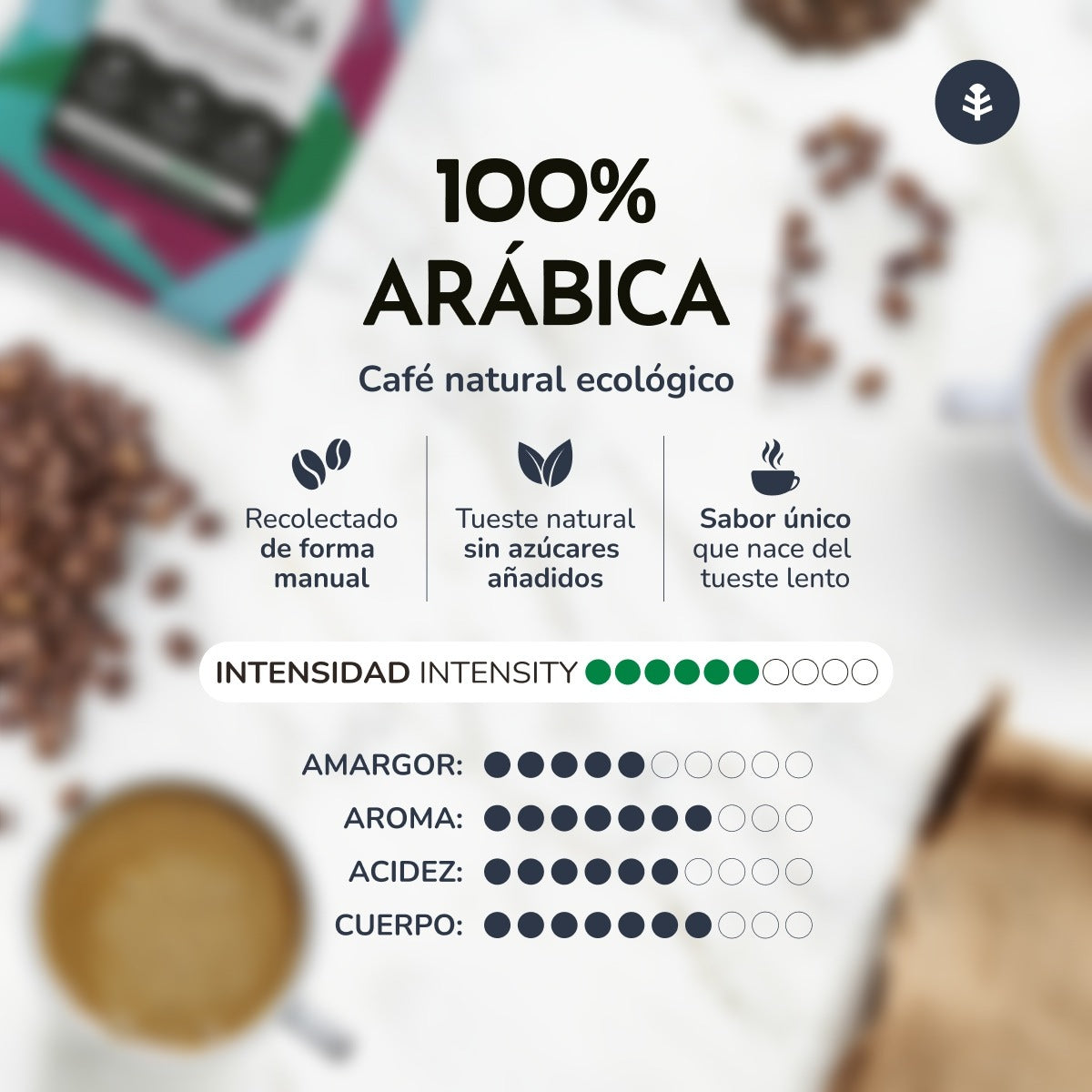 Pack 6x Café en grano Eco 100% Arábica Planeta Huerto 1 Kg