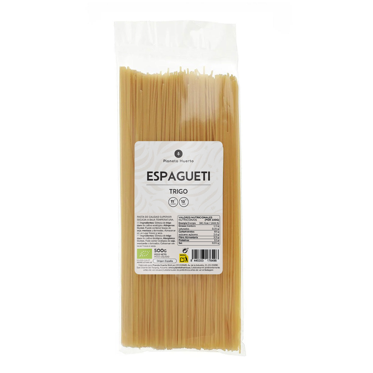 Espagueti de trigo ECO Planeta Huerto 500gr