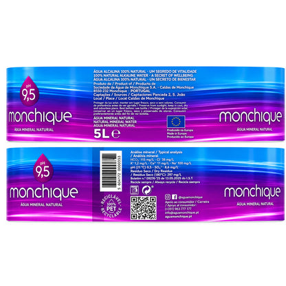 Agua Alcalina 9,5 Monchique 5 L