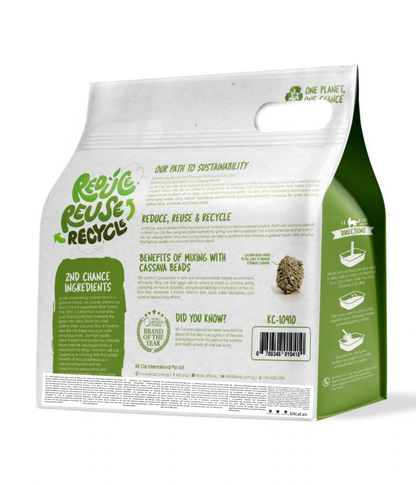 Kit Cat Arena Eco 2nd Chance - Green Tea 2,5 Kg Hojas de Té Verde, Guisante y Yuca