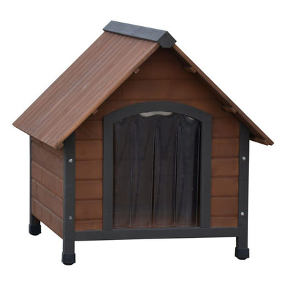 @pet Casa De Perros Solapas De Plástico Rustique Marrón 102x82x87 Cm_0