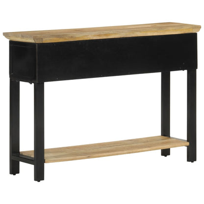 Mesa Consola Madera Maciza De Mango Rugosa 110x30x75 Cm_1