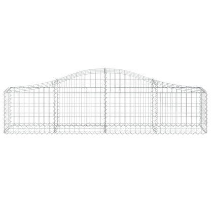 Cestas De Gaviones 5 Uds Forma De Arco Hierro 200x30x40/60 Cm_3