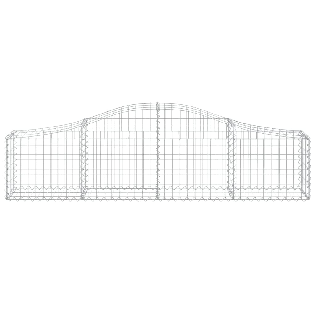 Cestas De Gaviones 9 Uds Forma De Arco Hierro 200x30x40/60 Cm_3