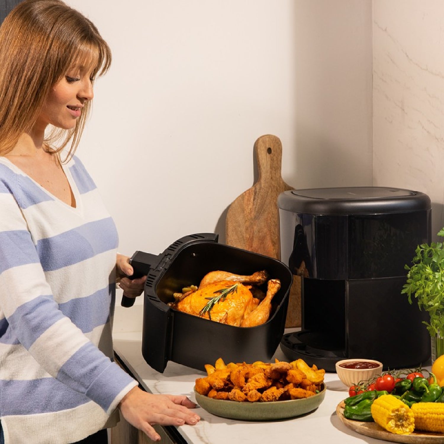 Freidora Sin Aceite 6 L De Aire Caliente Cecofry Bombastik 6000, 1700 W, Tecnología Perfectcook, Regulación De Temperatura Y Tiempo, Control Táctil,_1