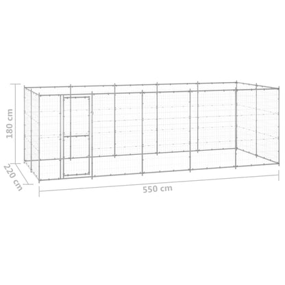 Perrera De Exterior De Acero Galvanizado 12,1 M²_5