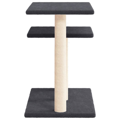 Postes Rascadores Para Gatos Con Plataformas Gris Oscuro 62,5cm_3
