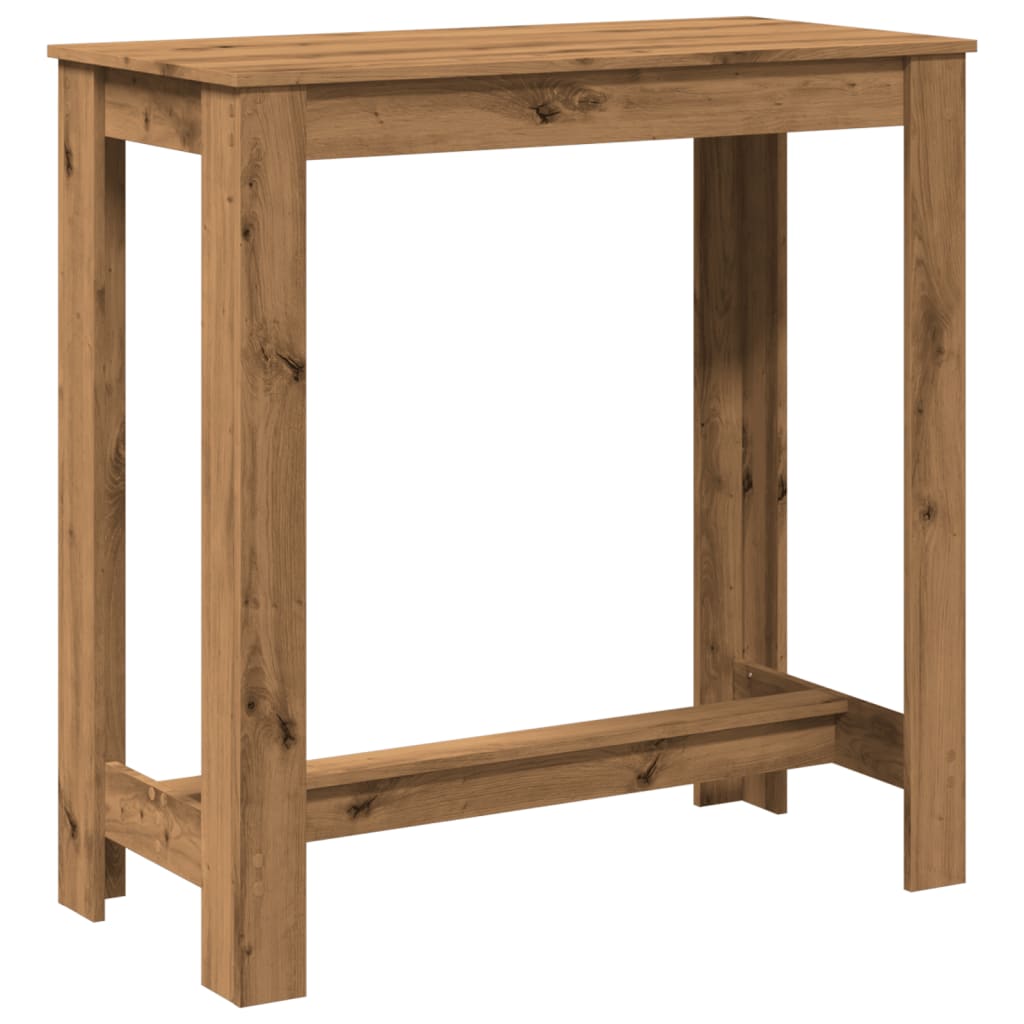 Mesa Alta Bar Madera Ingeniería Roble Artisian 102x50x103,5 Cm_4